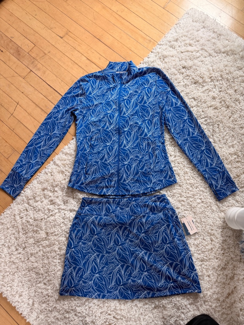 NWT Tommy Bahama Women’s Blue Floral Paddle & Raquet Skort Jacket Set Medium